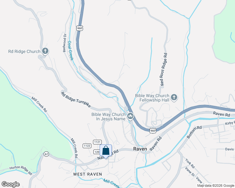 map of restaurants, bars, coffee shops, grocery stores, and more near 236 Redwood Road in Raven