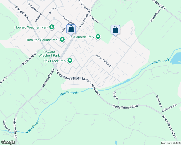 map of restaurants, bars, coffee shops, grocery stores, and more near 278 Summer Circle in Morgan Hill
