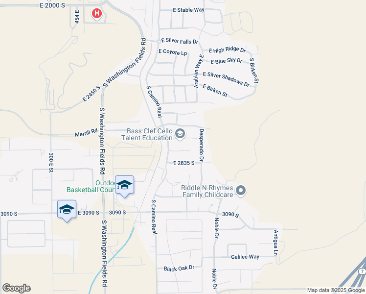 map of restaurants, bars, coffee shops, grocery stores, and more near 991 East High Noon Circle in Washington
