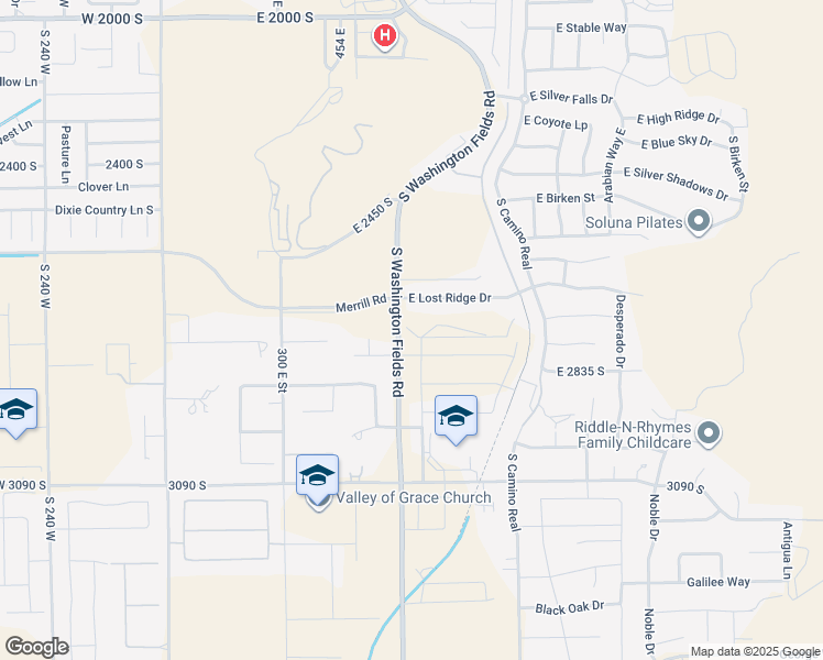 map of restaurants, bars, coffee shops, grocery stores, and more near 2742 South Farmland Drive in Washington