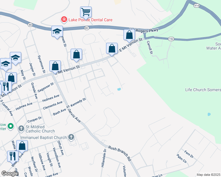 map of restaurants, bars, coffee shops, grocery stores, and more near 19 Driftwood Circle in Somerset