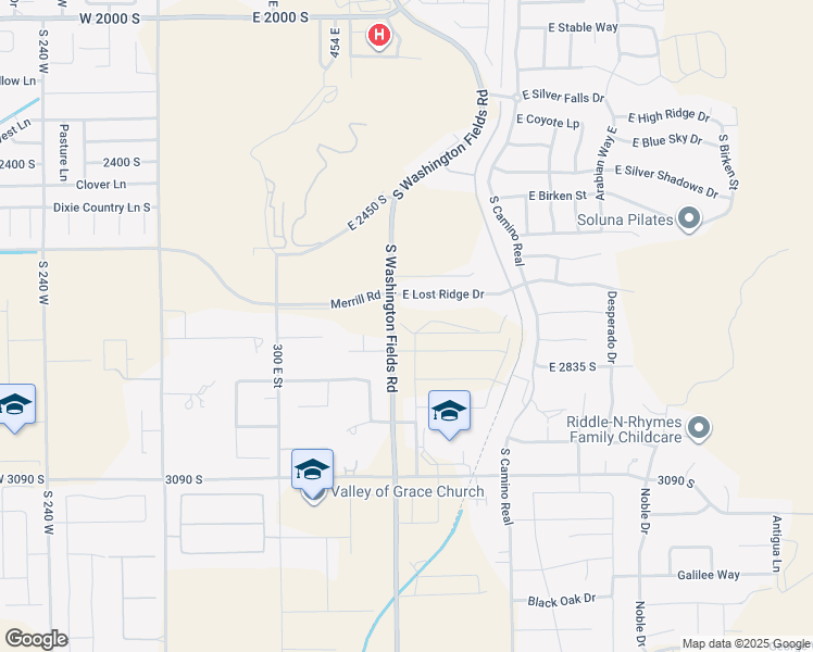 map of restaurants, bars, coffee shops, grocery stores, and more near 2742 South Farmland Drive in Washington