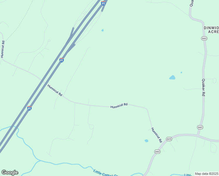 map of restaurants, bars, coffee shops, grocery stores, and more near 21113 Hunnicut Road in Dinwiddie