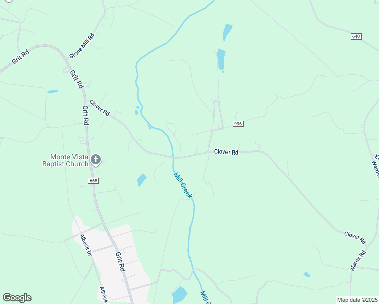 map of restaurants, bars, coffee shops, grocery stores, and more near 729 Clover Road in Hurt