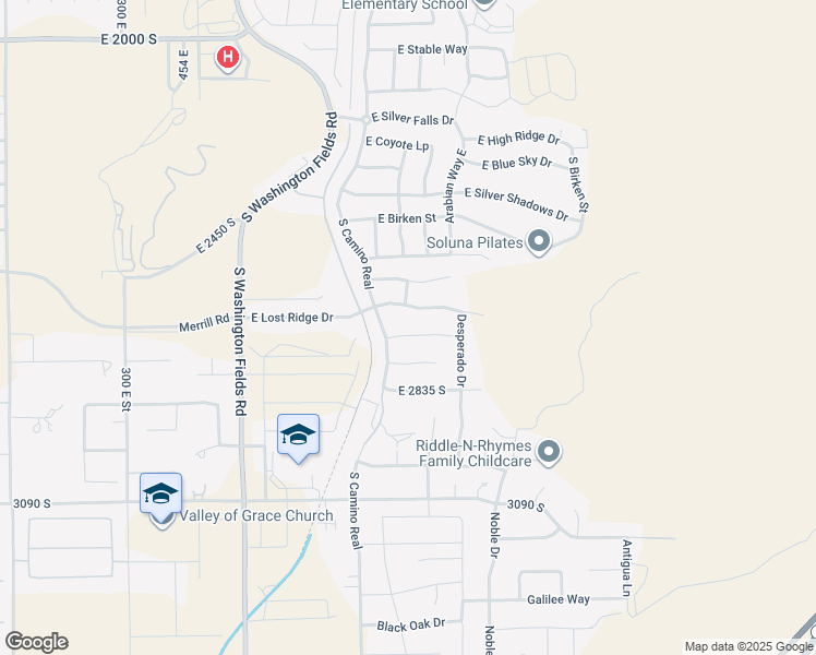 map of restaurants, bars, coffee shops, grocery stores, and more near 969 East Outlaw Gulch in Washington