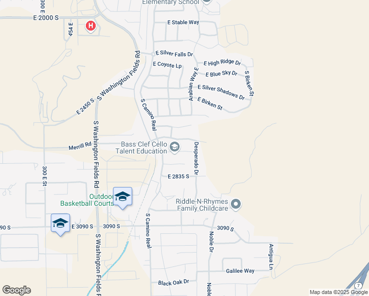 map of restaurants, bars, coffee shops, grocery stores, and more near 1031 East Outlaw Gulch in Washington