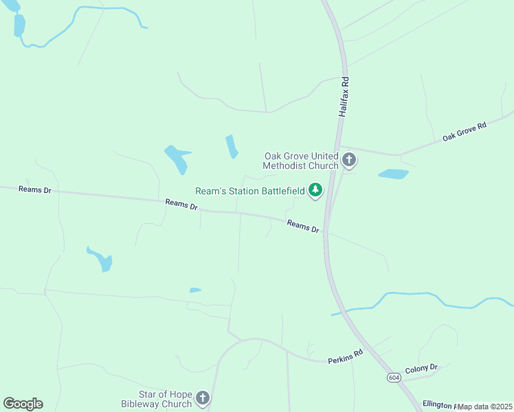 map of restaurants, bars, coffee shops, grocery stores, and more near 27720 Reams Drive in Petersburg
