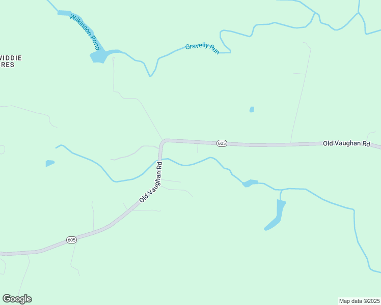 map of restaurants, bars, coffee shops, grocery stores, and more near 22907 Old Vaughan Road in Dinwiddie