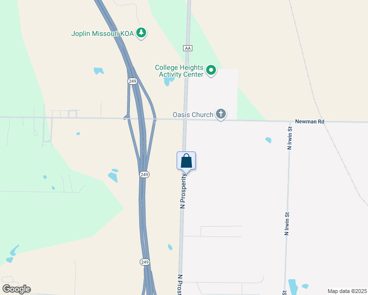 map of restaurants, bars, coffee shops, grocery stores, and more near State Highway AA in Jasper County