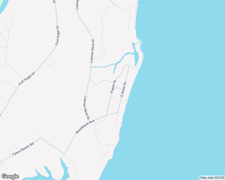 map of restaurants, bars, coffee shops, grocery stores, and more near Poplar Drive in Rushmere