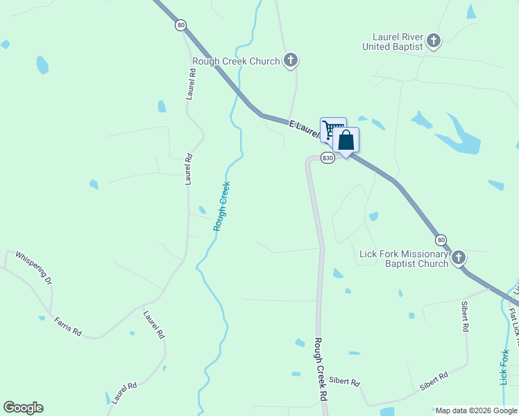 map of restaurants, bars, coffee shops, grocery stores, and more near 2427 Rough Creek Road in London