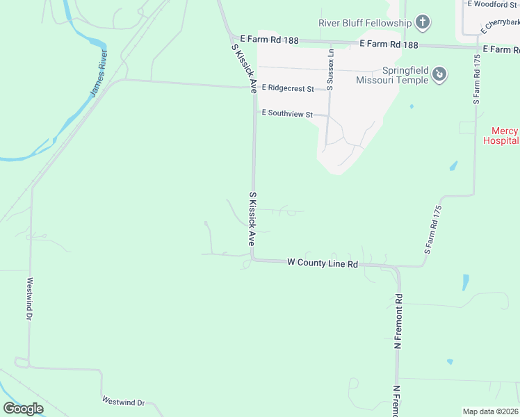 map of restaurants, bars, coffee shops, grocery stores, and more near 6368 South Kissick Avenue in Ozark