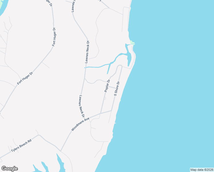 map of restaurants, bars, coffee shops, grocery stores, and more near Poplar Drive in Rushmere