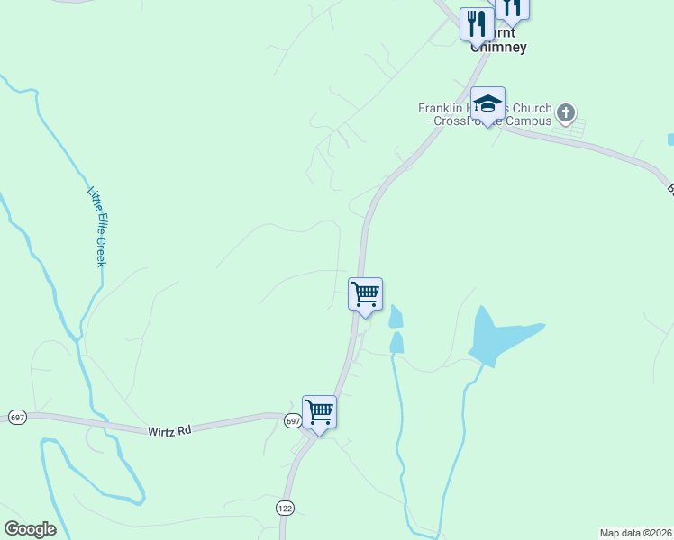 map of restaurants, bars, coffee shops, grocery stores, and more near 2 Halsey Court in Wirtz