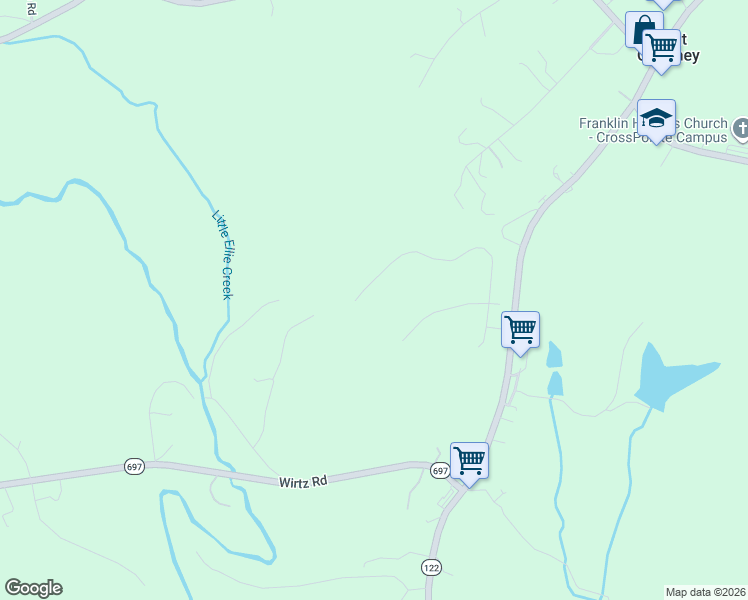 map of restaurants, bars, coffee shops, grocery stores, and more near 2-298 Halsey Court in Wirtz
