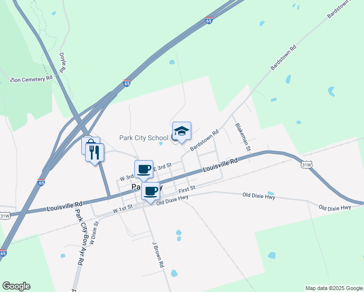 map of restaurants, bars, coffee shops, grocery stores, and more near 45 Indian Mill Road in Park City