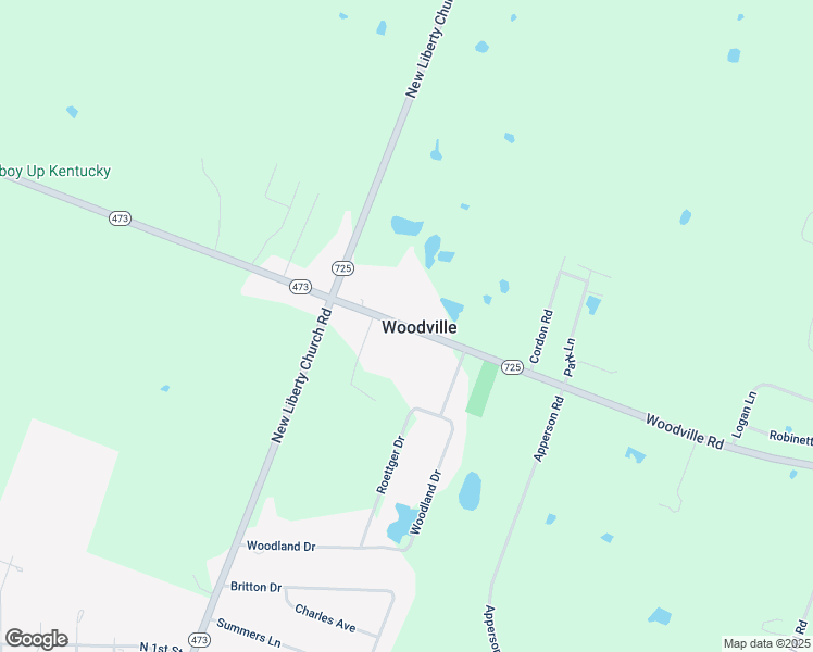 map of restaurants, bars, coffee shops, grocery stores, and more near 13069 Woodville Road in Kevil