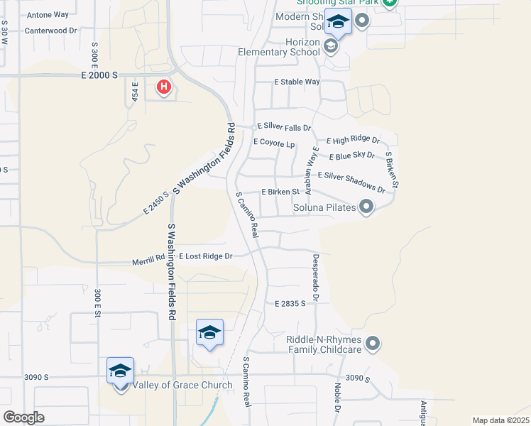 map of restaurants, bars, coffee shops, grocery stores, and more near 931 East Bramble Way in Washington