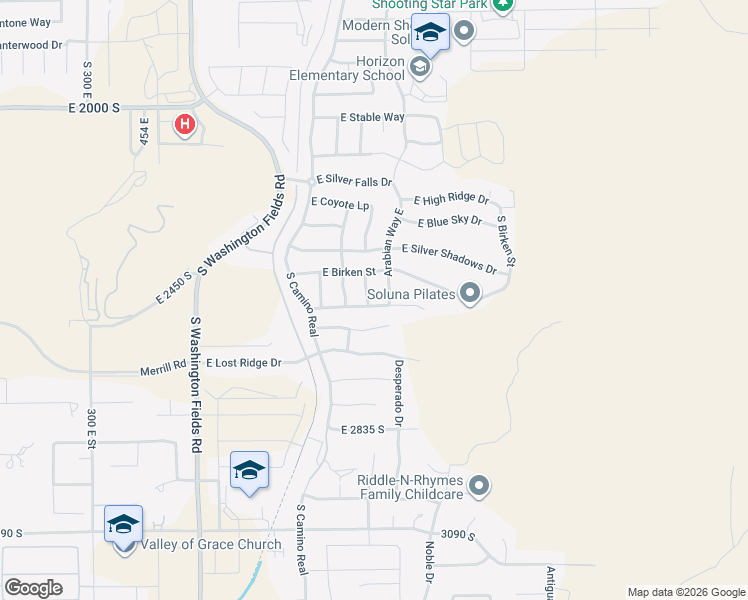 map of restaurants, bars, coffee shops, grocery stores, and more near 2477 South Briar Street in Washington