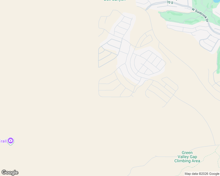 map of restaurants, bars, coffee shops, grocery stores, and more near Plantations Drive in St. George