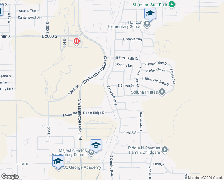 map of restaurants, bars, coffee shops, grocery stores, and more near 2451 South Camino Real in Washington