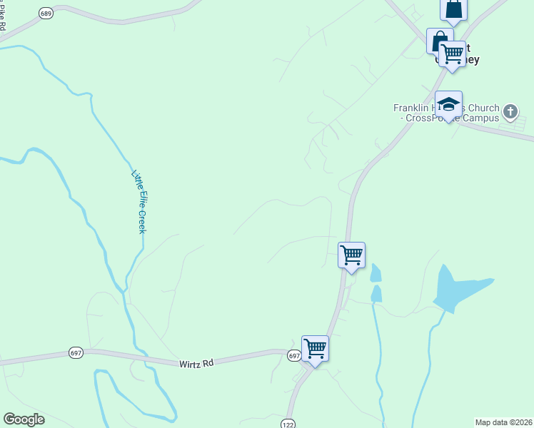 map of restaurants, bars, coffee shops, grocery stores, and more near 2-298 Halsey Court in Wirtz