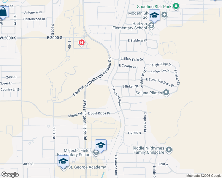 map of restaurants, bars, coffee shops, grocery stores, and more near 2388 South Camino Real in Washington