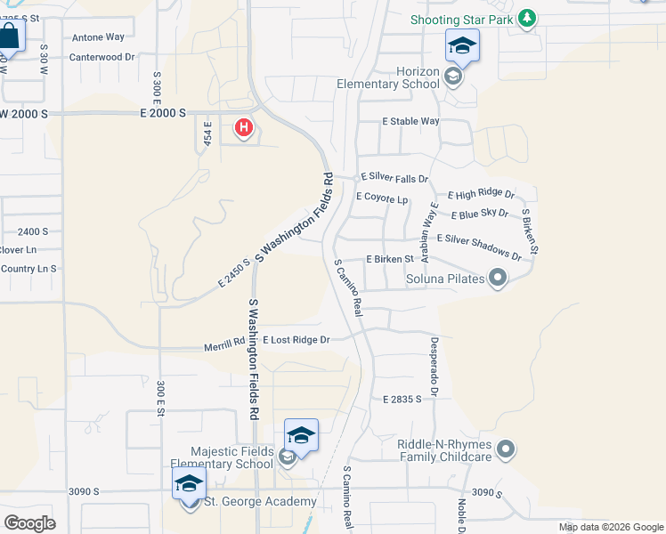 map of restaurants, bars, coffee shops, grocery stores, and more near 2388 South Camino Real in Washington