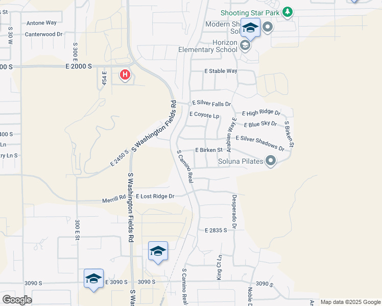 map of restaurants, bars, coffee shops, grocery stores, and more near 882 East Birken Street in Washington