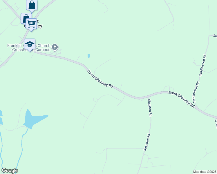 map of restaurants, bars, coffee shops, grocery stores, and more near 784 Burnt Chimney Road in Wirtz