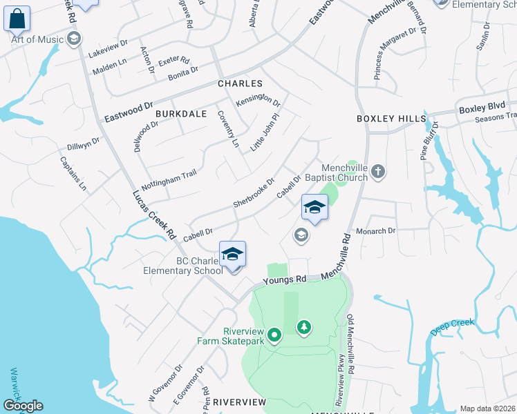 map of restaurants, bars, coffee shops, grocery stores, and more near 243 Cabell Drive in Newport News
