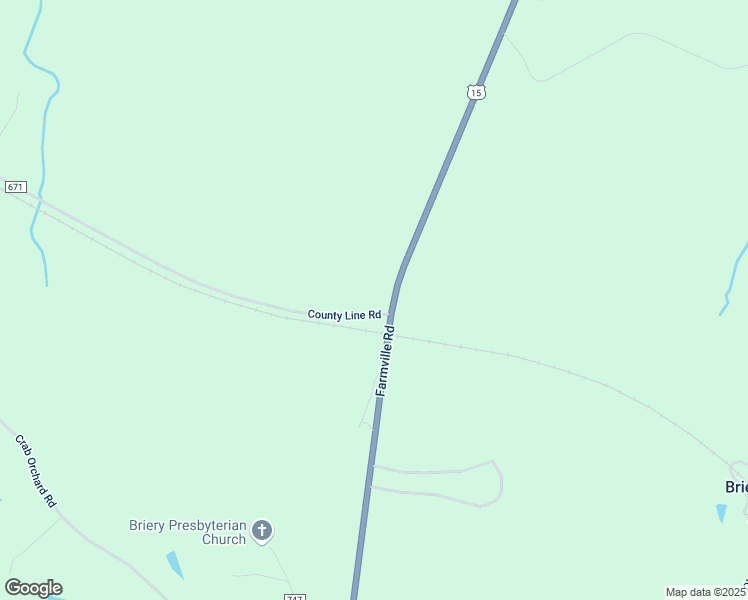 map of restaurants, bars, coffee shops, grocery stores, and more near 16460 Farmville Road in Keysville