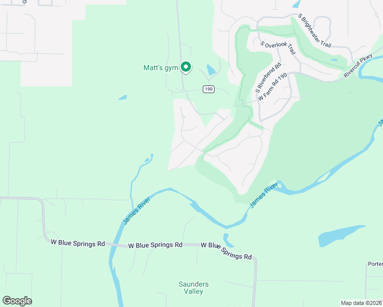 map of restaurants, bars, coffee shops, grocery stores, and more near West Bluffview Street in Springfield