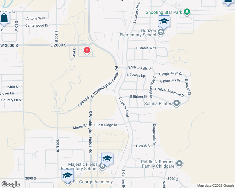map of restaurants, bars, coffee shops, grocery stores, and more near 2388 S Camino Real in Washington