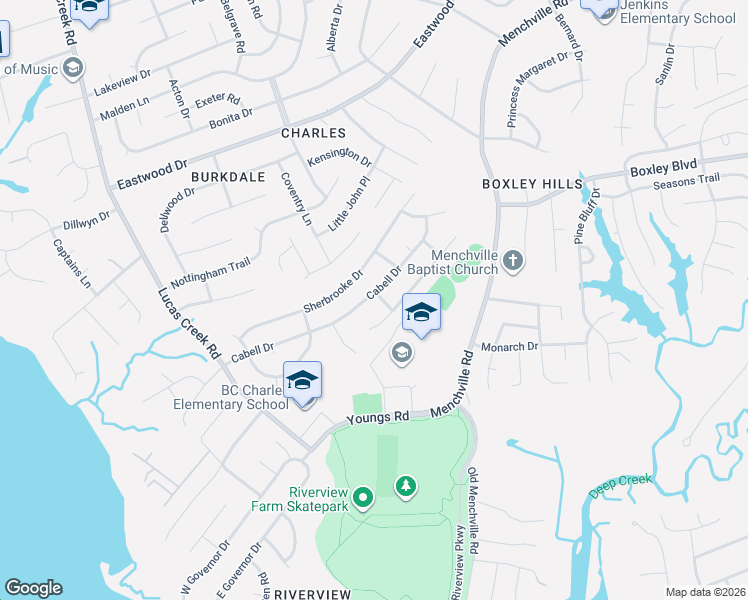 map of restaurants, bars, coffee shops, grocery stores, and more near 252 Cabell Drive in Newport News