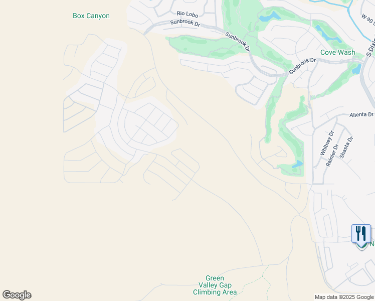 map of restaurants, bars, coffee shops, grocery stores, and more near 625 South Savio Drive in St. George