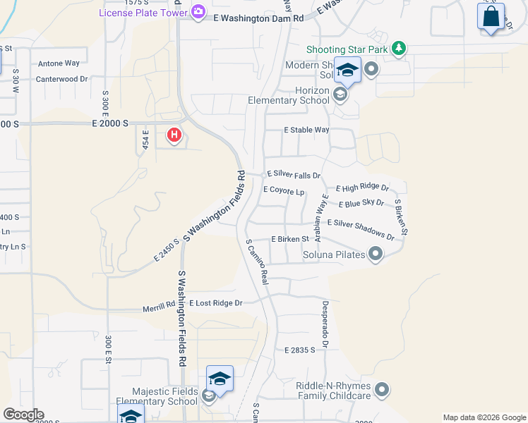 map of restaurants, bars, coffee shops, grocery stores, and more near 880 E Lori Ln in Washington
