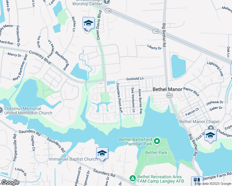 map of restaurants, bars, coffee shops, grocery stores, and more near 209 Wrought Iron Bend in Yorktown