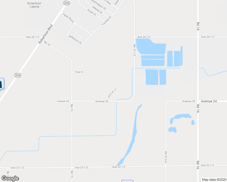 map of restaurants, bars, coffee shops, grocery stores, and more near LESTLIE Lane in Chowchilla