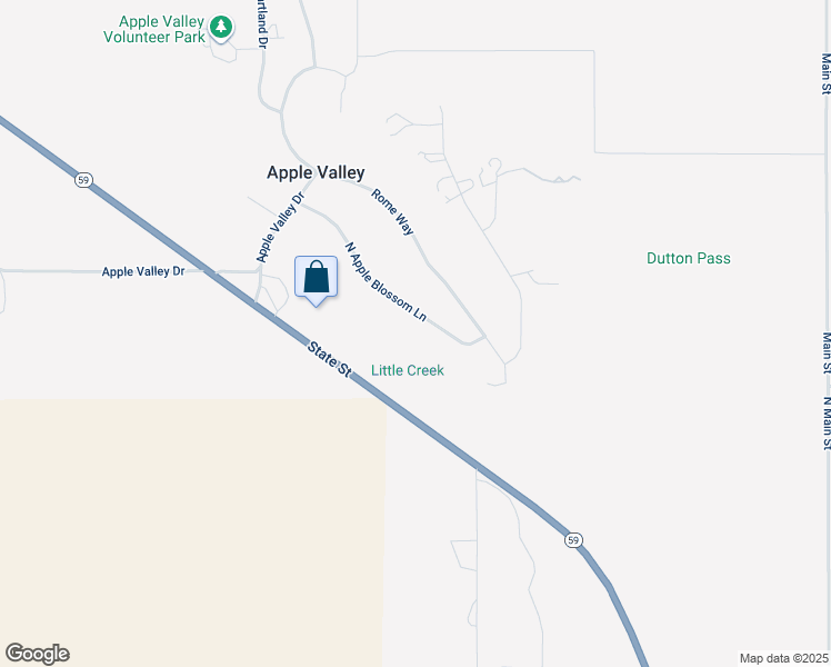 map of restaurants, bars, coffee shops, grocery stores, and more near 1291 N Apple Blossom Ln in Apple Valley
