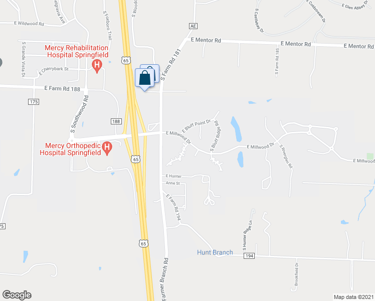 map of restaurants, bars, coffee shops, grocery stores, and more near 6202 South Meadowview Drive in Rogersville