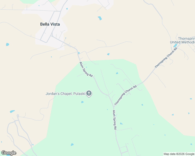 map of restaurants, bars, coffee shops, grocery stores, and more near 5452 Alum Spring Road in Pulaski