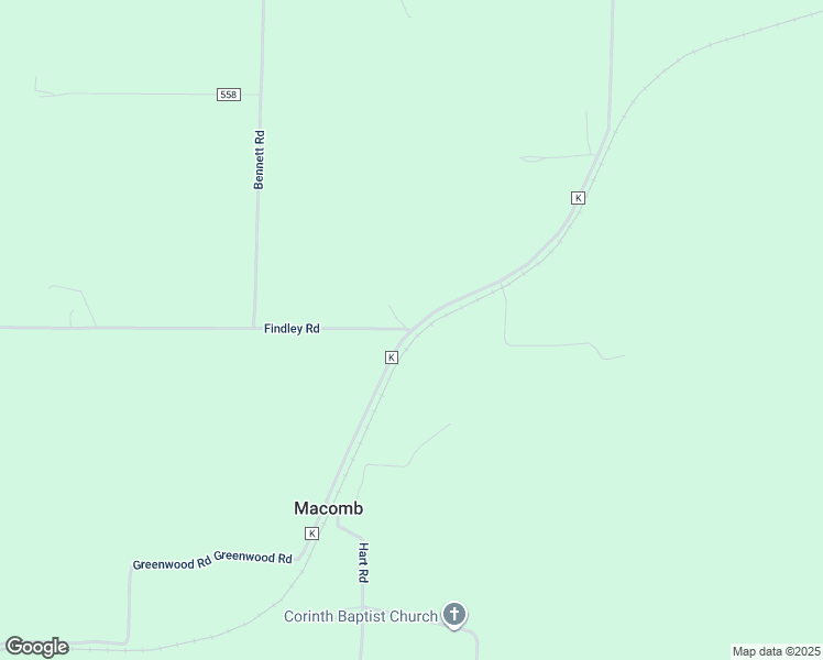 map of restaurants, bars, coffee shops, grocery stores, and more near 1401 State Highway K in Macomb