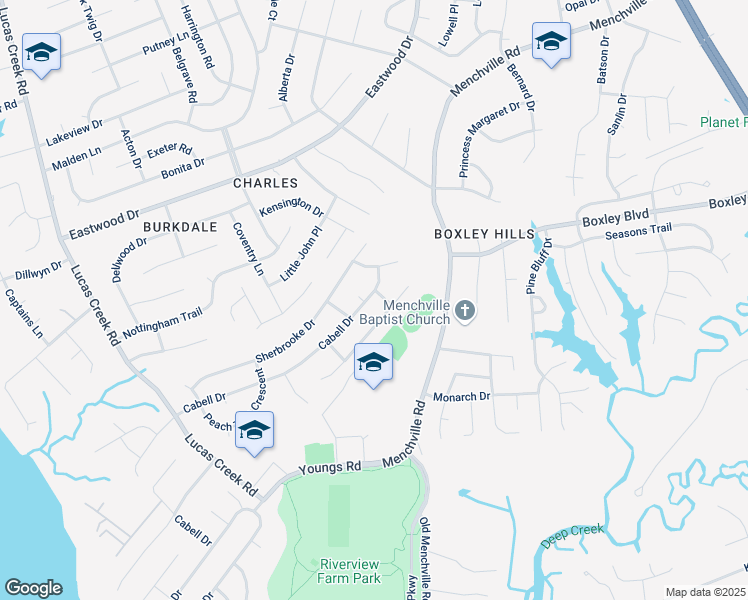 map of restaurants, bars, coffee shops, grocery stores, and more near 274 Cabell Drive in Newport News
