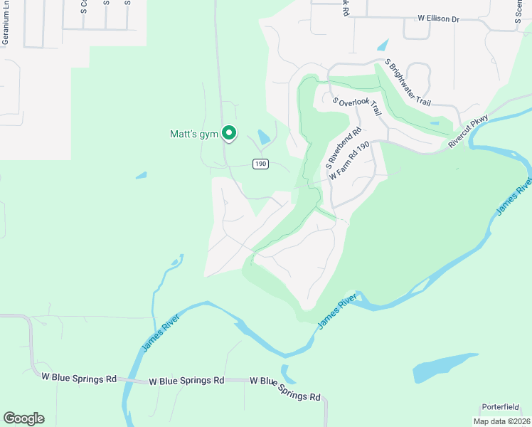 map of restaurants, bars, coffee shops, grocery stores, and more near 3260 W Stone Ridge Rd in Springfield