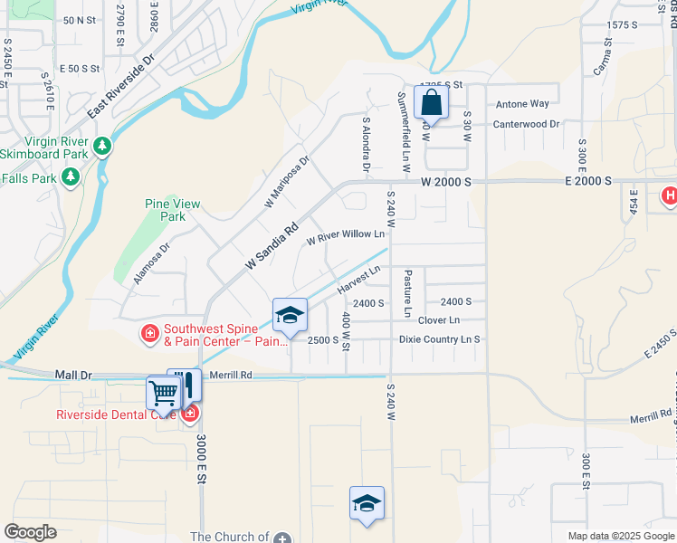 map of restaurants, bars, coffee shops, grocery stores, and more near 389 Washington Palms Way in Washington