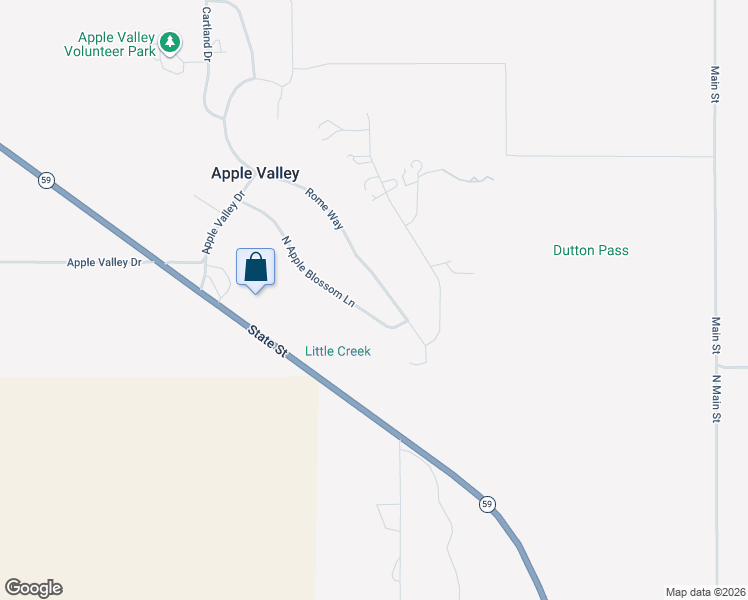 map of restaurants, bars, coffee shops, grocery stores, and more near 1363 North Rome Way in Apple Valley