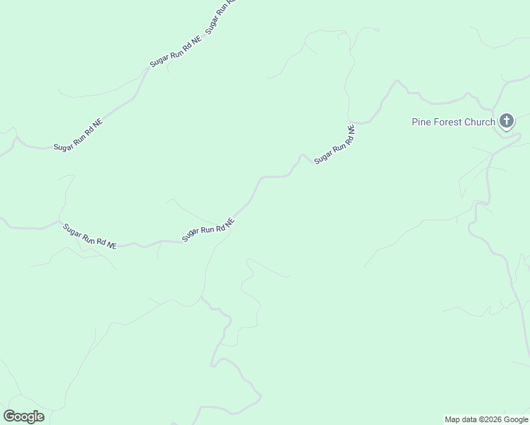 map of restaurants, bars, coffee shops, grocery stores, and more near 9160 Sugar Run Road Northeast in Copper Hill