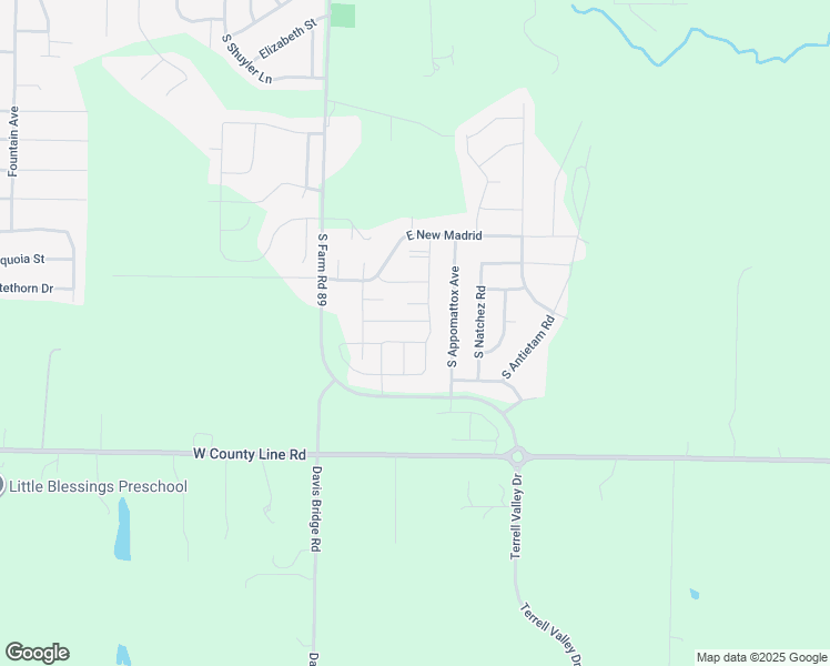 map of restaurants, bars, coffee shops, grocery stores, and more near 1525 South Appomattox Avenue in Republic