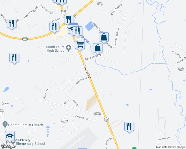 map of restaurants, bars, coffee shops, grocery stores, and more near 50 Little Drive in London